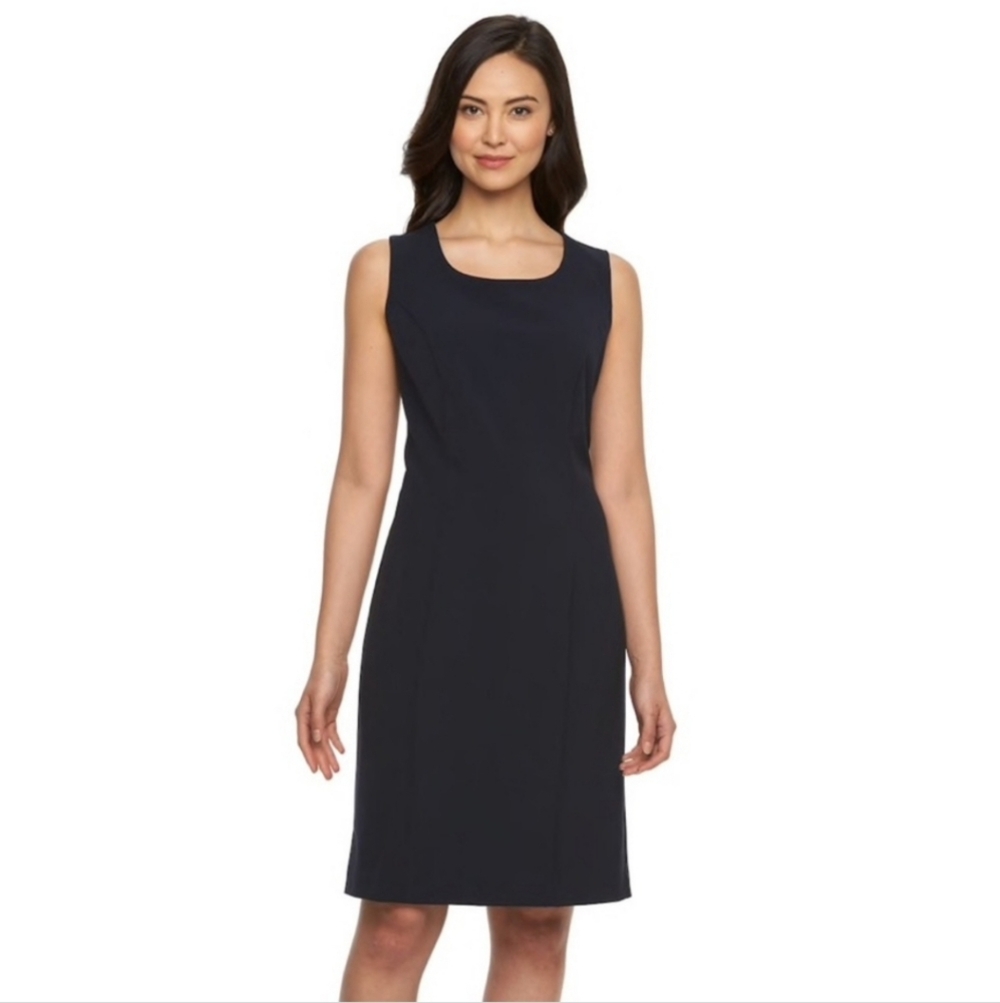 Briggs New York Women's Gray Sleeveless  Sheath Office Dress. Size 10